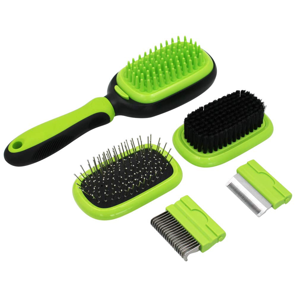 Dog & Cat Brush Pet Grooming - Self Cleaning Slicker Brush, Pet Brush for Shedding and Deshedding Tool